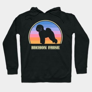 Bichon Frise Vintage Sunset Dog Hoodie